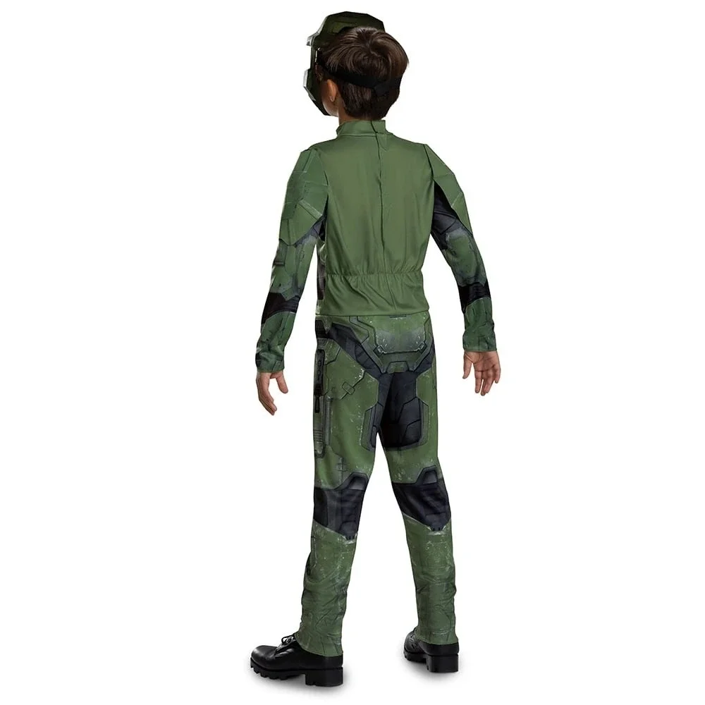 Halo Master Chief Costume Kids Boys Medium 8 Jumpsuit Mask Disguise